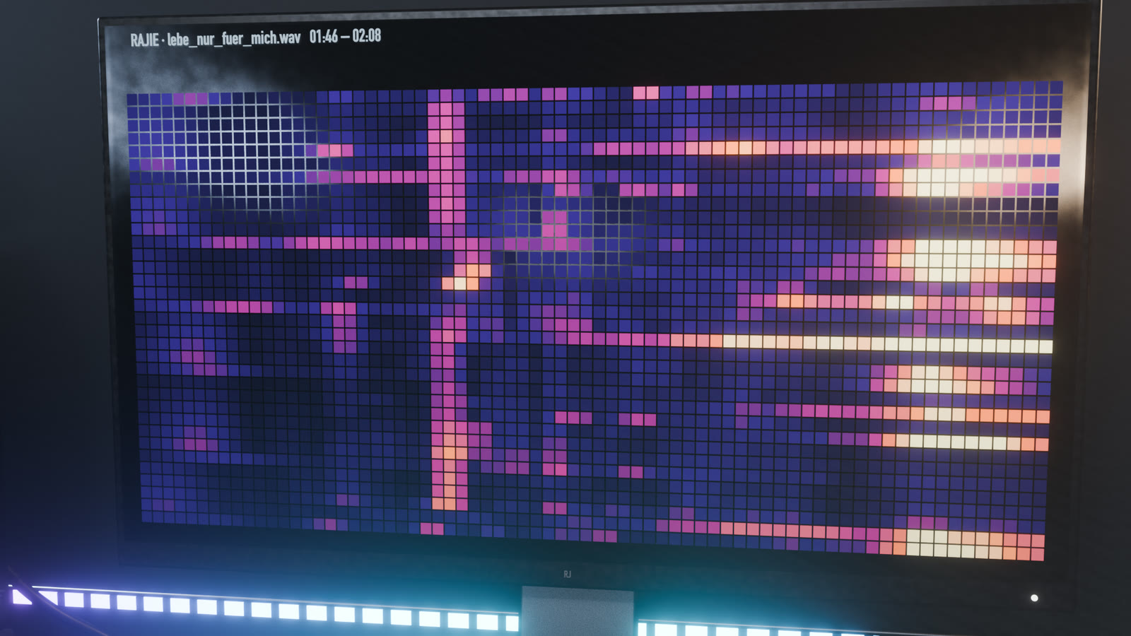 Musik-Schreibtisch – Monitor